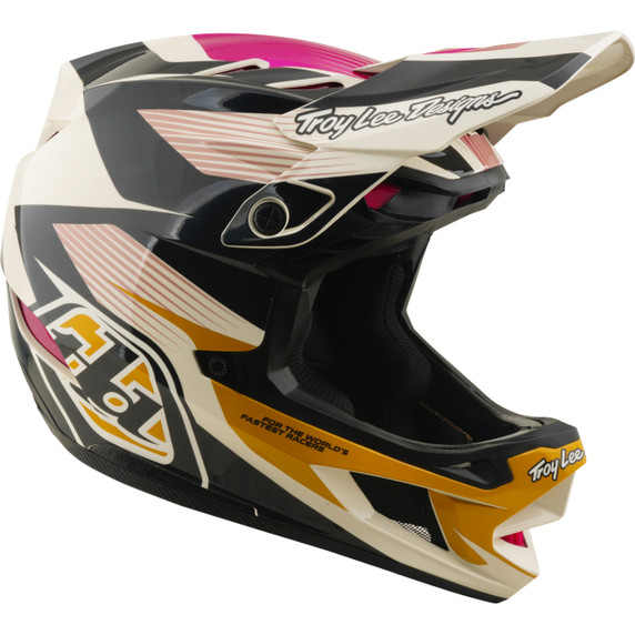 Troy Lee Designs D4 Polyacrylite Unisex Helmet Turbo Acid/Fuchsia