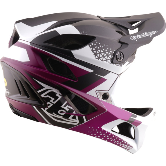 Troy Lee Designs Stage 2 AS Unisex Helmet Amper White/Fuchsia
