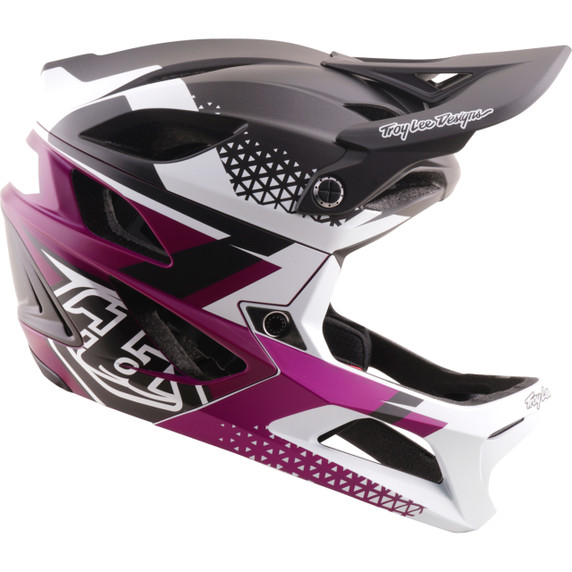 Troy Lee Designs Stage 2 AS Unisex Helmet Amper White/Fuchsia