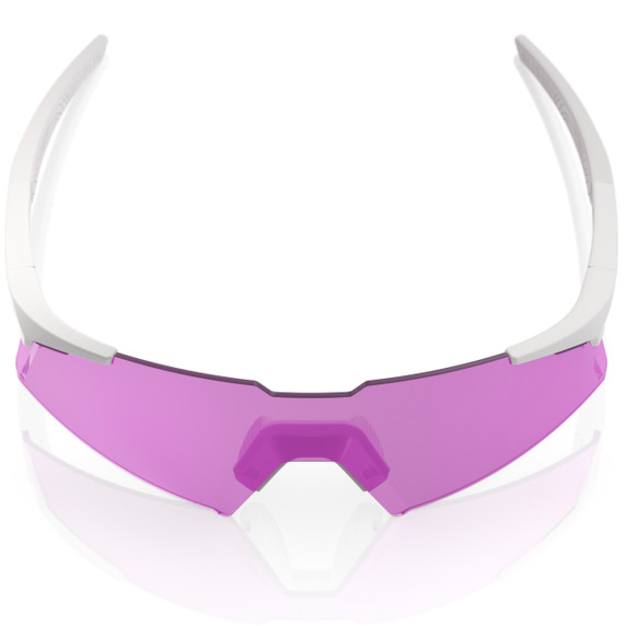 100% A2 Aspire Sunglasses Matte White HiPER Pink Lavender