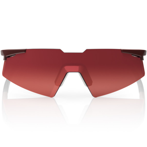 100% A2 Run Sunglasses Soft Tact Chocolate Brown/Red Gradient