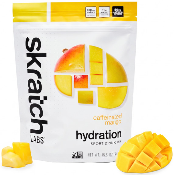 Skratch Labs Sport Hydration Drink Mix Caffeinated Mango 440g