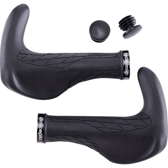 Cycle Design Integrated Bar End Grips Black