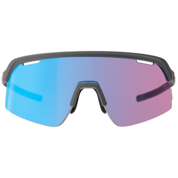 BBB Valor Sunglasses Matt Transparent Dark Grey Frame W/Flux Blue Mlc Lens