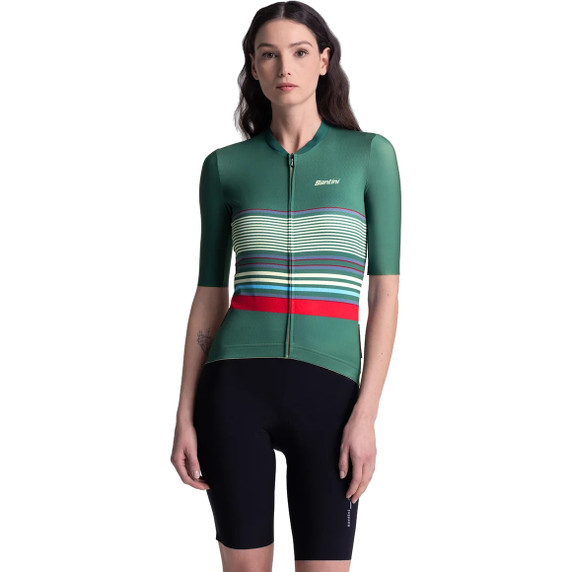 Santini Bengal Evo Short Sleeve Jersey Green