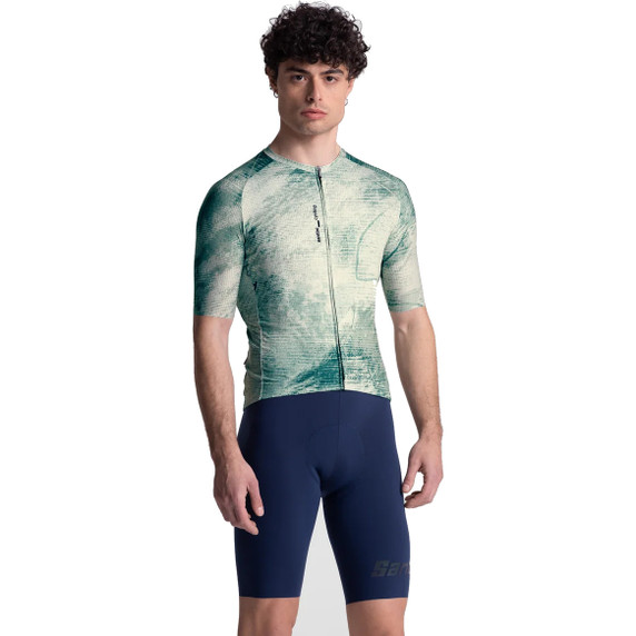 Santini Motion Short Sleeve Jersey Green
