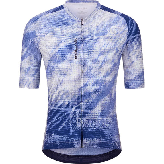 Santini Motion Short Sleeve Jersey Nautical Blue