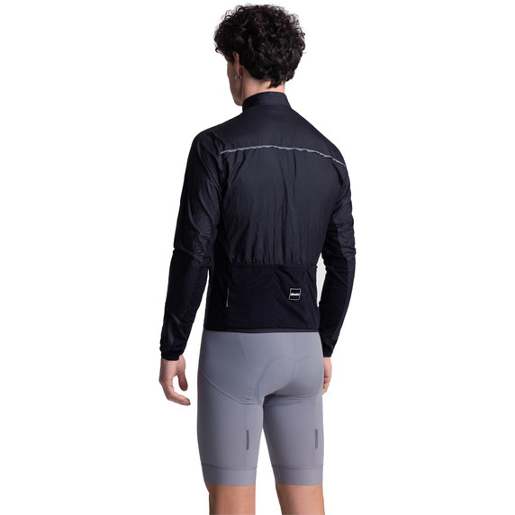 Santini Ready To Ride Windbreaker Jacket Black