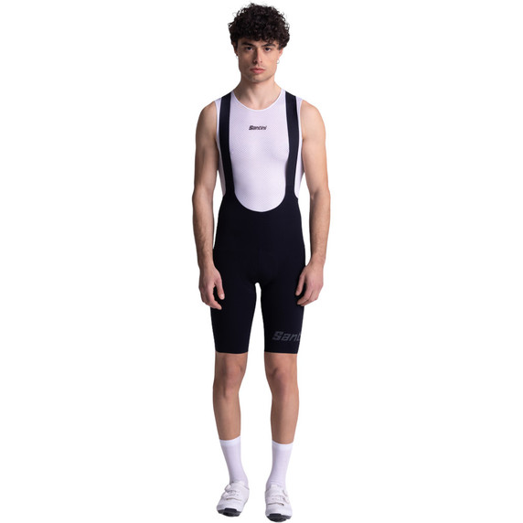 Santini Unico Edge Bibshorts Dark Black
