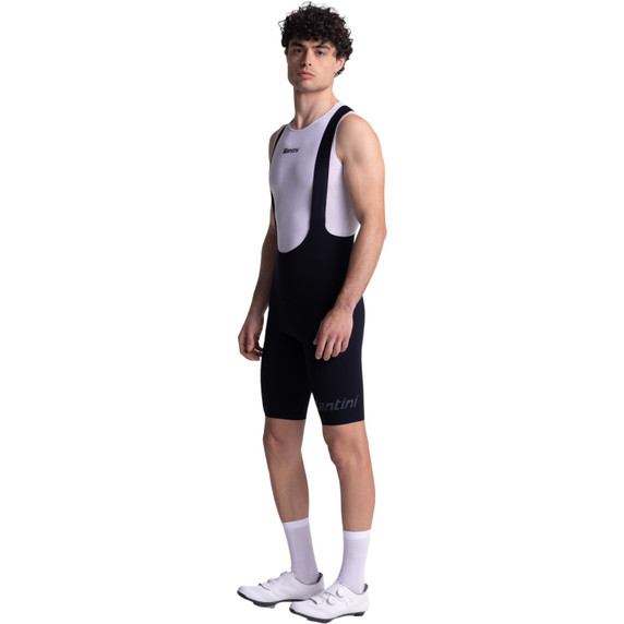 Santini Unico Edge Bibshorts Dark Black