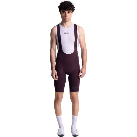 Santini Unico Edge BibShorts Dark Burgundy