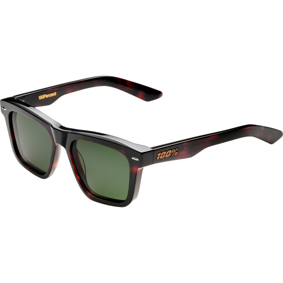 100% Atsuta Sunglasses Polished Tortoise w/Grey-Green Lens