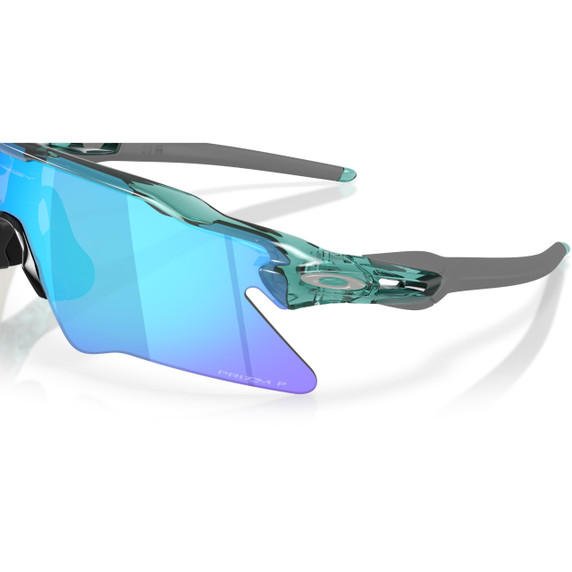 Oakley Radar EV Heater Transparent Pacific W/ Prizm Sapphire Polarized Lens