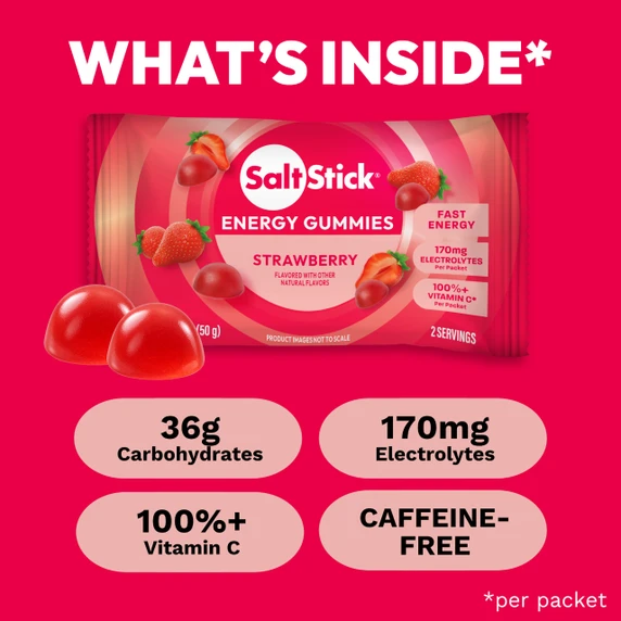 SaltStick Energy Gummies Strawberry Packet of 8