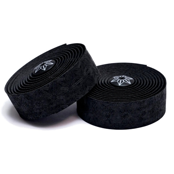 Supacaz Suede Bar Tape Black + Black Star Plugz