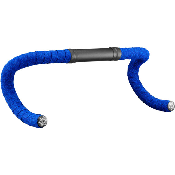 Supacaz Suede Bar Tape Royal Blue + Black Star Plugz