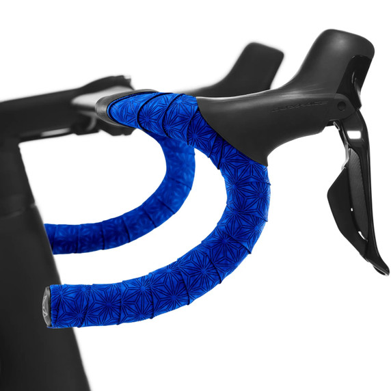 Supacaz Suede Bar Tape Royal Blue + Black Star Plugz