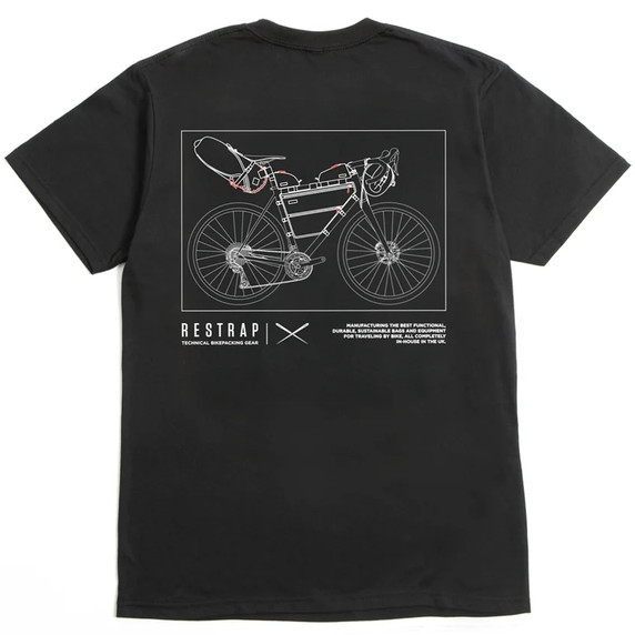Restrap Short Sleeve T-Shirt Bikepacking Black