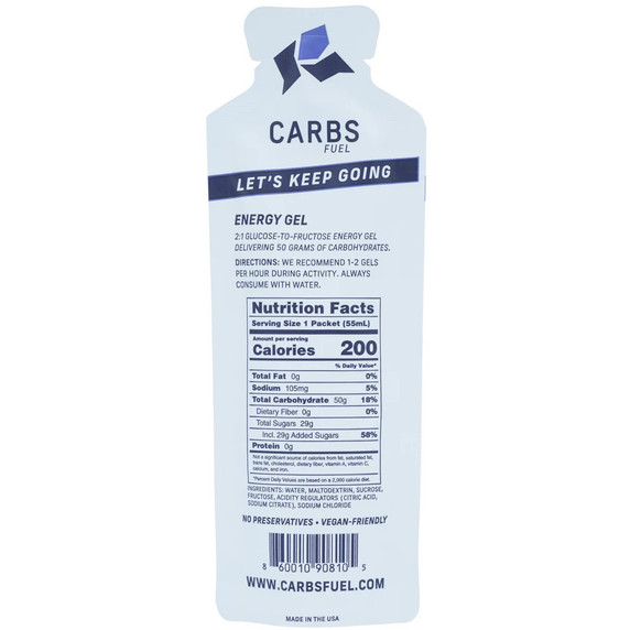 Carbs Fuel Energy Gel Original 50g