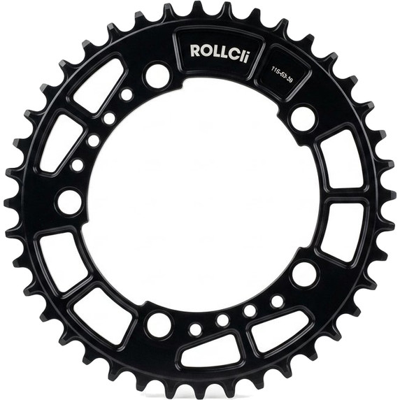 Veloci ROLLCii Rocker 1X 110BCD Chainring Wet Black