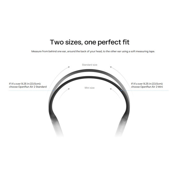 Shokz OpenRun Air 2 Mini Headphones Black