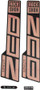 RockShox Zeb Ultimate Fork Decal Kit Matte Copper Foil for High Gloss Black
