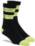 100% Flow Performance Socks Black/Fluo Yellow