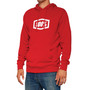 100% ICON Pullover Hoodie Fleece Deep Red