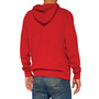 100% ICON Pullover Hoodie Fleece Deep Red