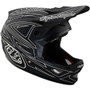 Troy Lee Designs D3 AS Fiberlite Full Face Helmet Spiderstripe Black