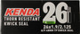Kenda 26x1.9/2.125" 48mm Thorn Resistant & Kwickseal Schrader Valve Tube