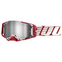 100% Armega MTB Goggles Mirror Silver Flash Lens Oversized Deep Red