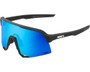 100% S3 Sunglasses Matte Black (HiPER Blue Multilayer Mirror Lens)