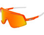 100% Glendale Sunglasses Soft Tact Neon Orange (HiPER Red Multilayer Mirror Lens)