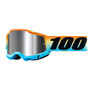 100% Accuri 2 Youth MTB Goggles Mirror Silver Flash Lens Sunset Orange/Blue