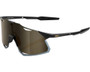 100% Hypercraft Sunglasses Matte Black (Soft Gold Mirror Lens)