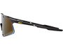 100% Hypercraft Sunglasses Matte Black (Soft Gold Mirror Lens)