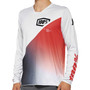100% R-Core X LS DH Jersey Grey/Racer Red