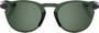 100% Legere Round Sunglasses Matte Black (Grey Green Lens)