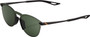100% Legere Round Sunglasses Matte Black (Grey Green Lens)