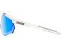 100% Racetrap 3.0 Sunglasses Matte White (HiPER Blue Multilayer Mirror Lens)