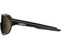 100% S2 Sunglasses Matte Black (Soft Gold Mirror Lens)