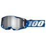 100% Armega MTB Goggles Mirror Silver Flash Lens Rockchuck Blue