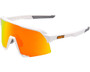 100% S3 Sunglasses Soft Tact White (HiPER Red Multilayer Mirror Lens)