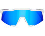 100% Speedcraft Sunglasses Movistar Team White (HiPER Blue Multilayer Mirror Lens)