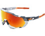 100% Speedtrap Sunglasses Soft Tact Grey Camo (HiPER Red Multilayer Mirror Lens)