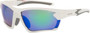 BZ Optics Tour Sunglasses Matte White (Green Mirror Lens)