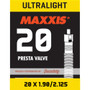Maxxis Ultralight Presta FV SEP 32mm Tube 20 x 1.9/2.125