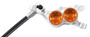 Hope Tech4 E4 Rear Disc Brake Silver/Orange Black Cable