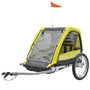 Pacific 2 In 1 Double Child Bike Trailer/Walker Fluro Yellow